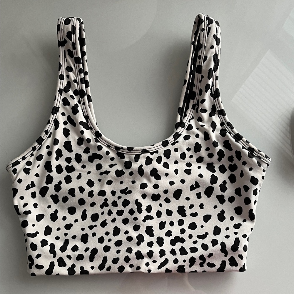 Balance Athletica (Now Vitality) Animal Print Crop Top Sports Bra-Small
